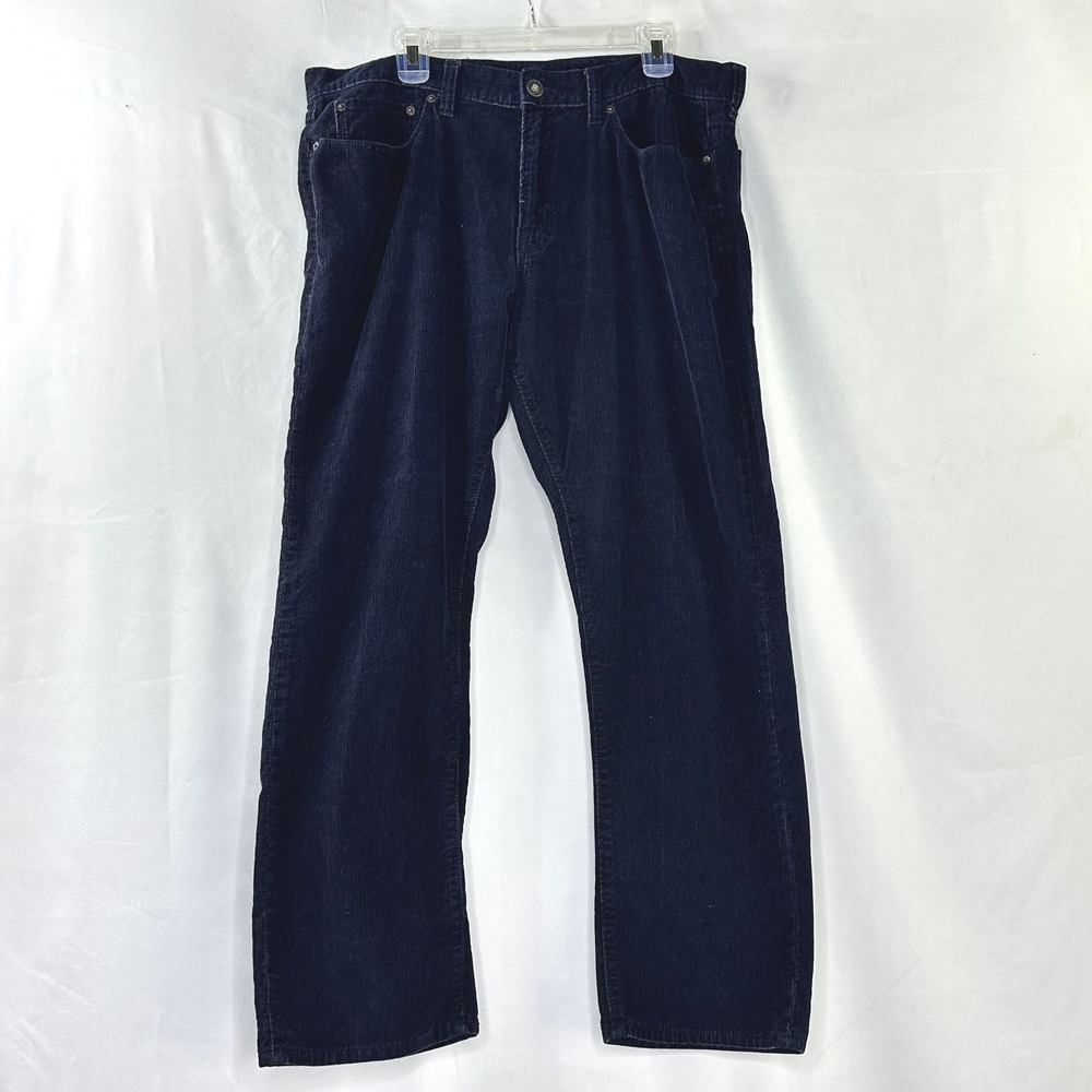 Gap 38x 30 Corduroy Pants Navy Blue Classic Academia Preppy Office Minimalist